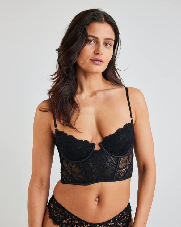 uw visa mana sirds korsete Bik Bok apģērbs 8XZR490 melns