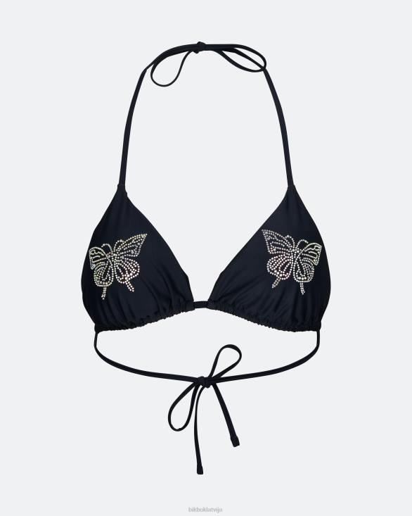 iw florida rhinestone top Bik Bok apģērbs 8XZR393 melns