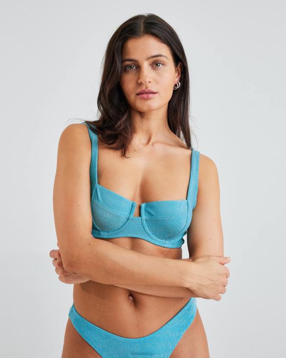 iw italy lurex tops Bik Bok apģērbs 8XZR398 tirkīza