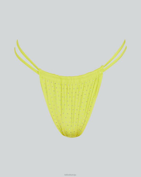 iw mykonos rhinestone dibens Bik Bok apģērbs 8XZR335 Laima zaļš