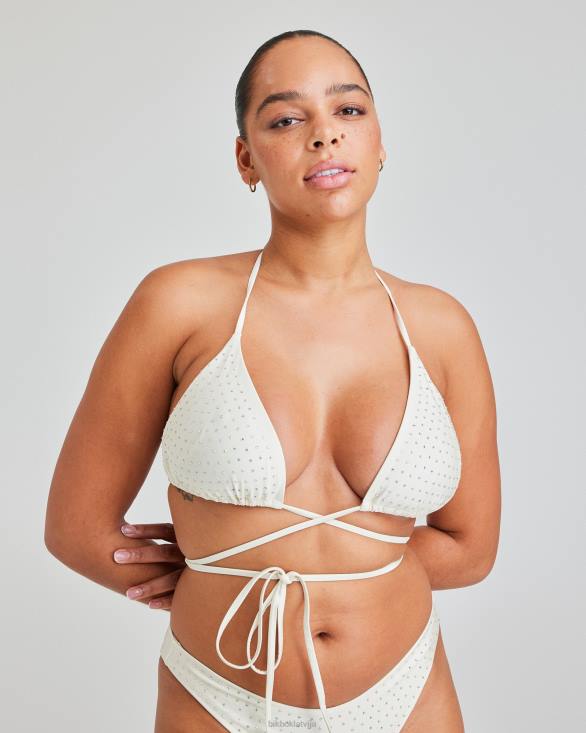 iw st. barths rhinestone top Bik Bok apģērbs 8XZR315 gandrīz balts