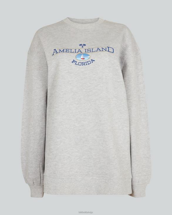 sh liela izmēra crewneck Bik Bok apģērbs 8XZR117 pelēkā melanža