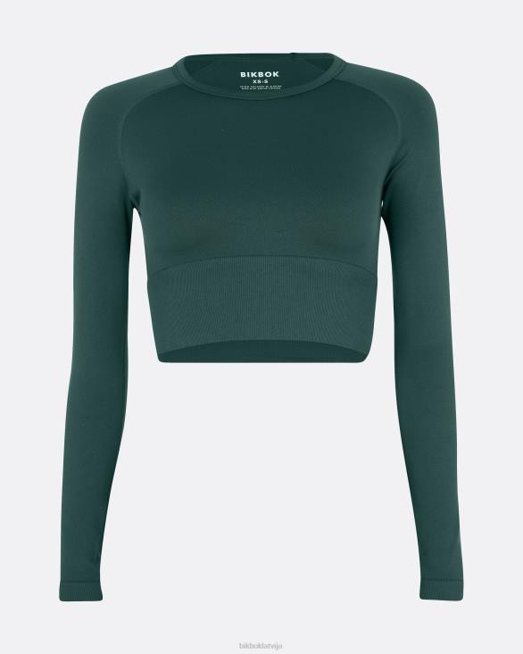 nw basic bezšuvju garām piedurknēm Bik Bok apģērbs 8XZR196 tumši zaļa