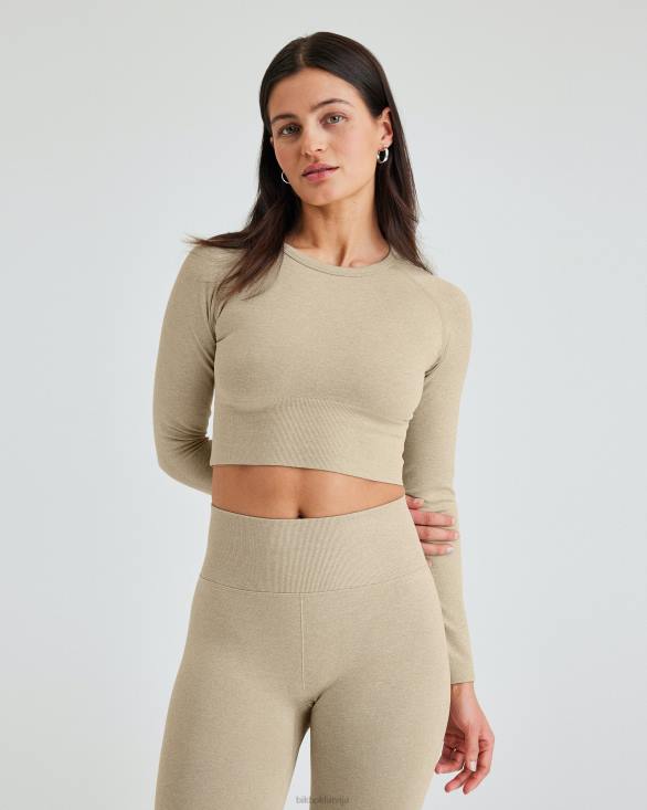 nw basic bezšuvju garām piedurknēm Bik Bok apģērbs 8XZR218 gaiši brūns