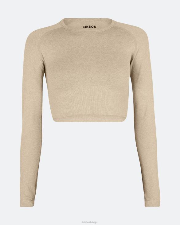 nw basic bezšuvju garām piedurknēm Bik Bok apģērbs 8XZR218 gaiši brūns