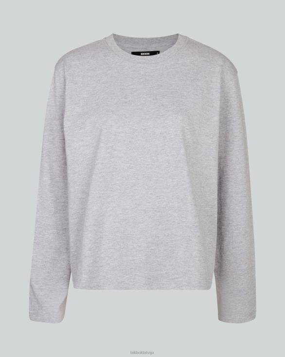 tl pamata garās piedurknes Bik Bok apģērbs 8XZR173 pelēkā melanža